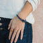 Pulsera de Estiramiento de Lapis Lazuli y Oro Relleno de 14k Sol + Luna