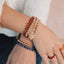 Citrine Gemstone + 14K Gold Filled Beaded Stretch Bracelet - Korvel