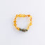Bracelet/Anklet en Ambre Baltique Miel Brut et Jaspe Turquoise