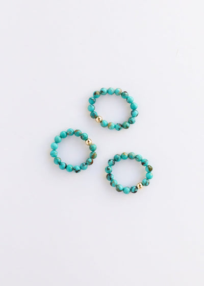 Bague en Turquoise Naturelle et Or 14 Carats