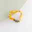 Bracelet/Anklet en Ambre Baltique Miel Brut et Jaspe Turquoise