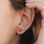 Boucles d'oreilles en vermeil d'or 18K et nacre pour tous les jours