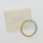 Pulsera elástica de piedras preciosas de aventurina y oro de 14 quilates