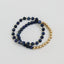 Pulsera de Estiramiento de Lapis Lazuli y Oro Relleno de 14k Sol + Luna