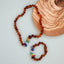 Raw Cognac Baltic Amber & Chakra Crystals Bracelet/Anklet