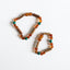 Bracelet/Anklet en Ambre Baltique Cognac Brut et Malachite en Bois de Noisetier