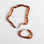 Polished Cognac Baltic Amber & Rose Quartz Bracelet/Anklet