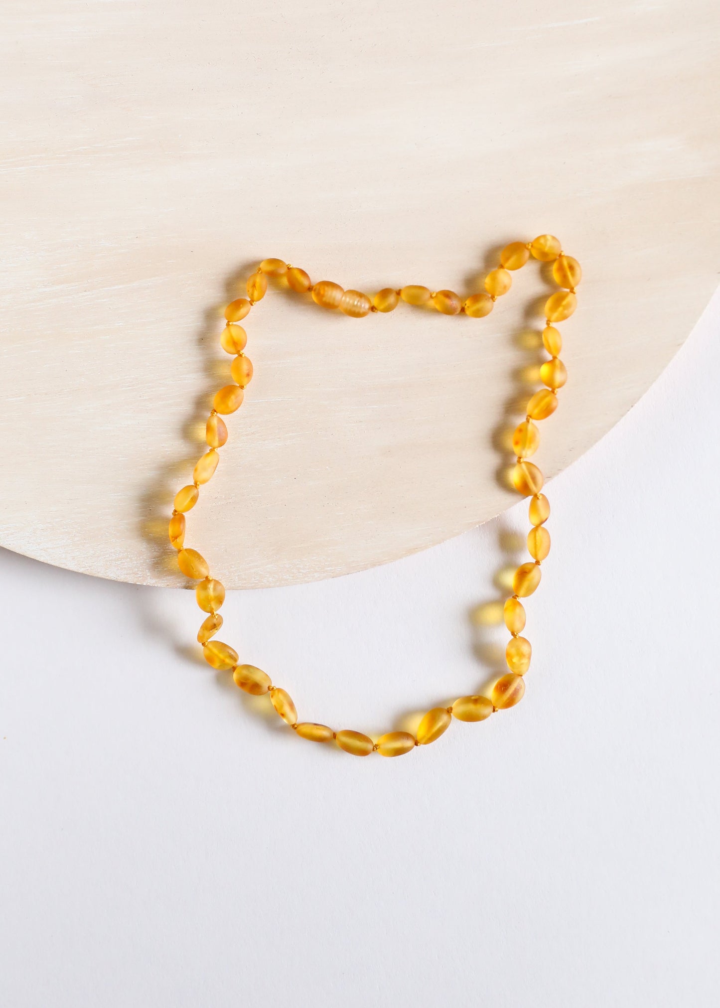 Collier en Ambre Baltique Brut Miel Classique