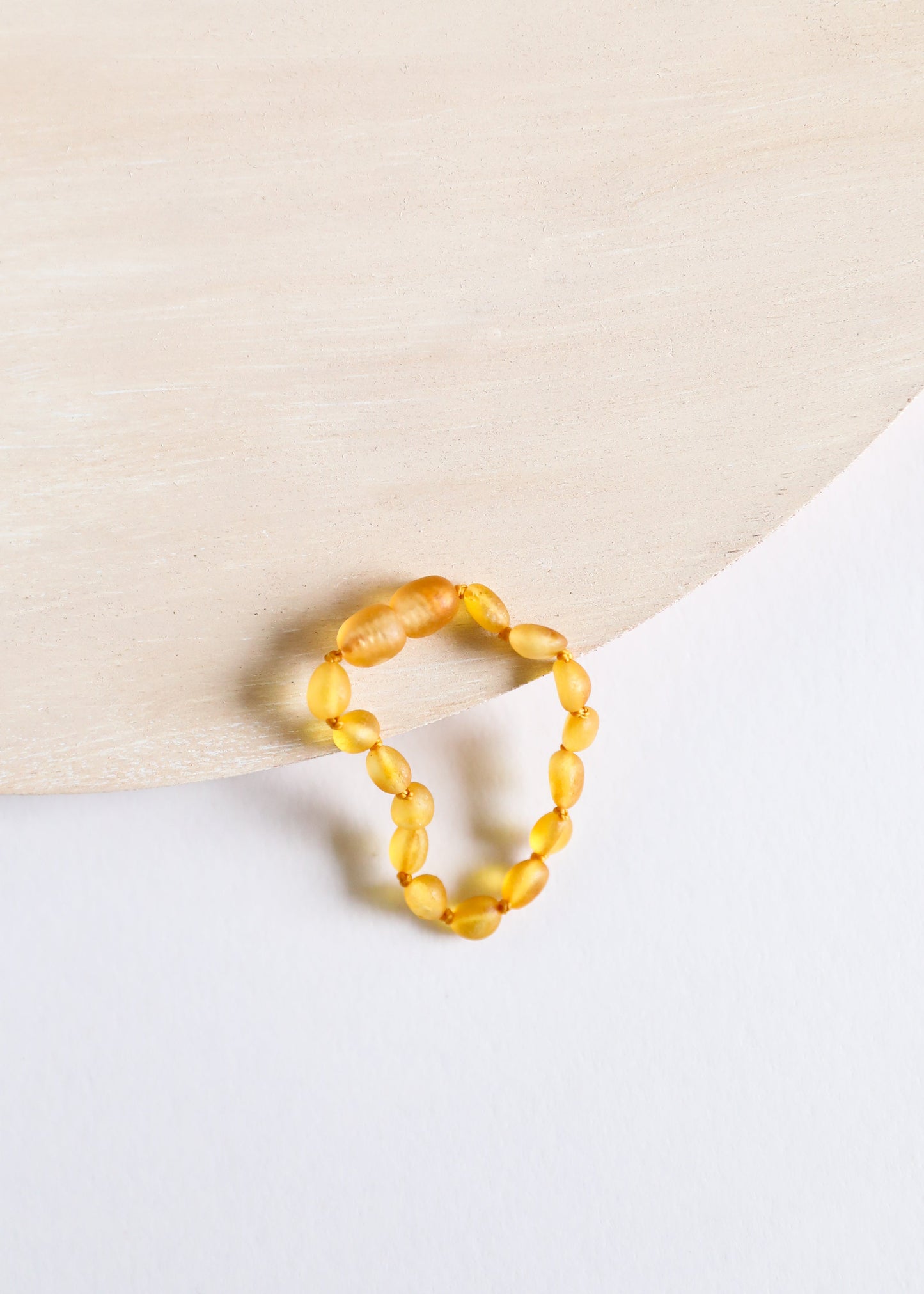 Bracelet ou anklet classique en ambre baltique miel brut