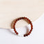 Pulsera de Ámbar Báltico Cognac Crudo y Moonstone