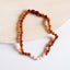 Polished Cognac Baltic Amber + Rose Quartz || Necklace - Korvel