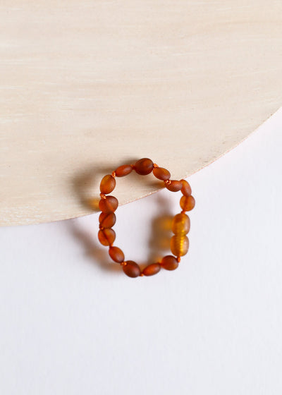 Raw Cognac Baltic Amber Classic Anklet or Bracelet