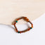 Bracelet/Anklet en Ambre Baltique Cognac Brut et Malachite en Bois de Noisetier