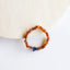 Raw Cognac Baltic Amber & Lapis Lazuli Adult Stretch Bracelet