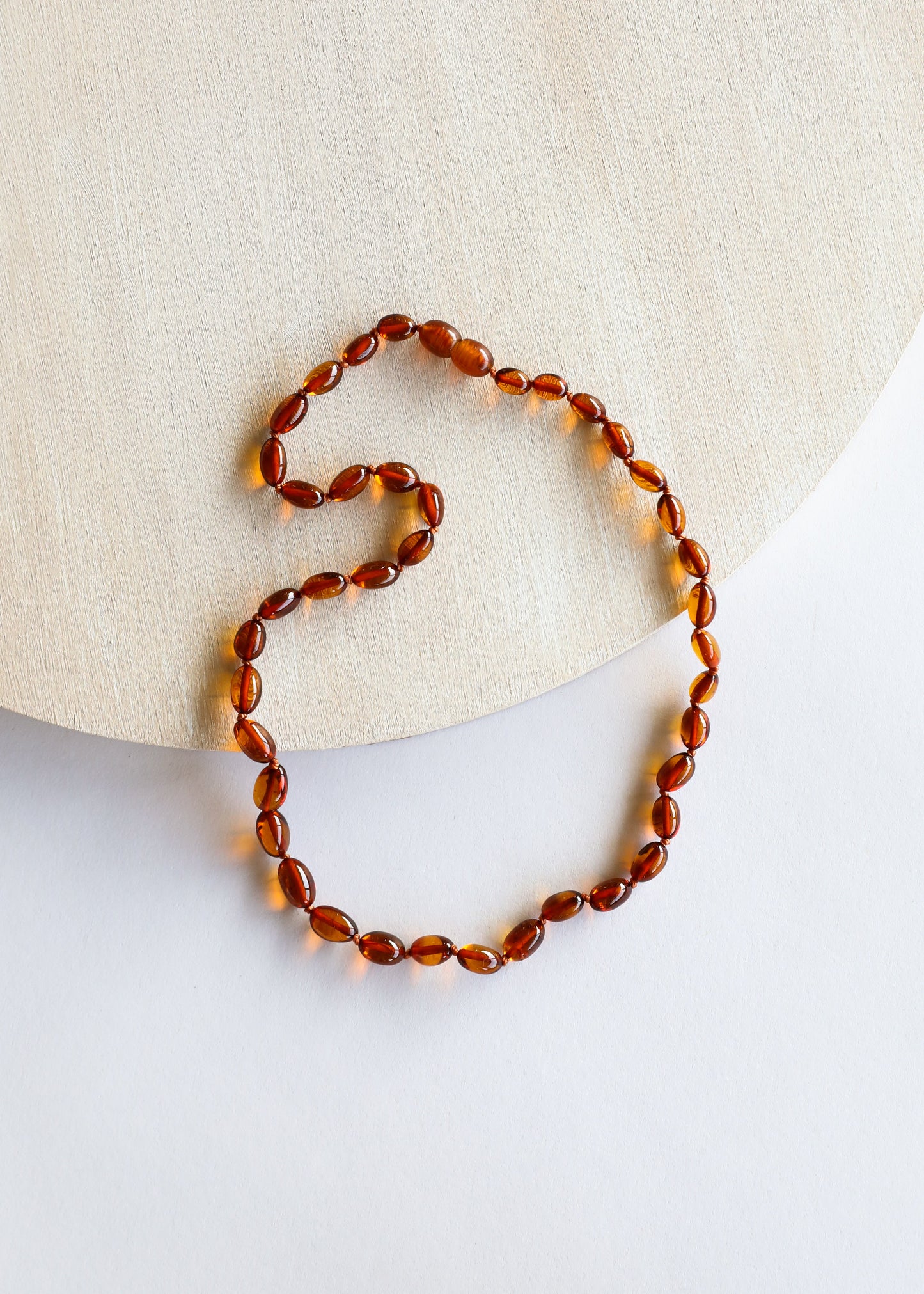 Polished Cognac Baltic Amber Classic Necklace