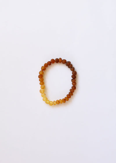 Raw Baltic Amber & Sunflower Adult Bracelet