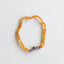 Raw Honey Baltic Amber + Raw Amethyst || Necklace - Korvel