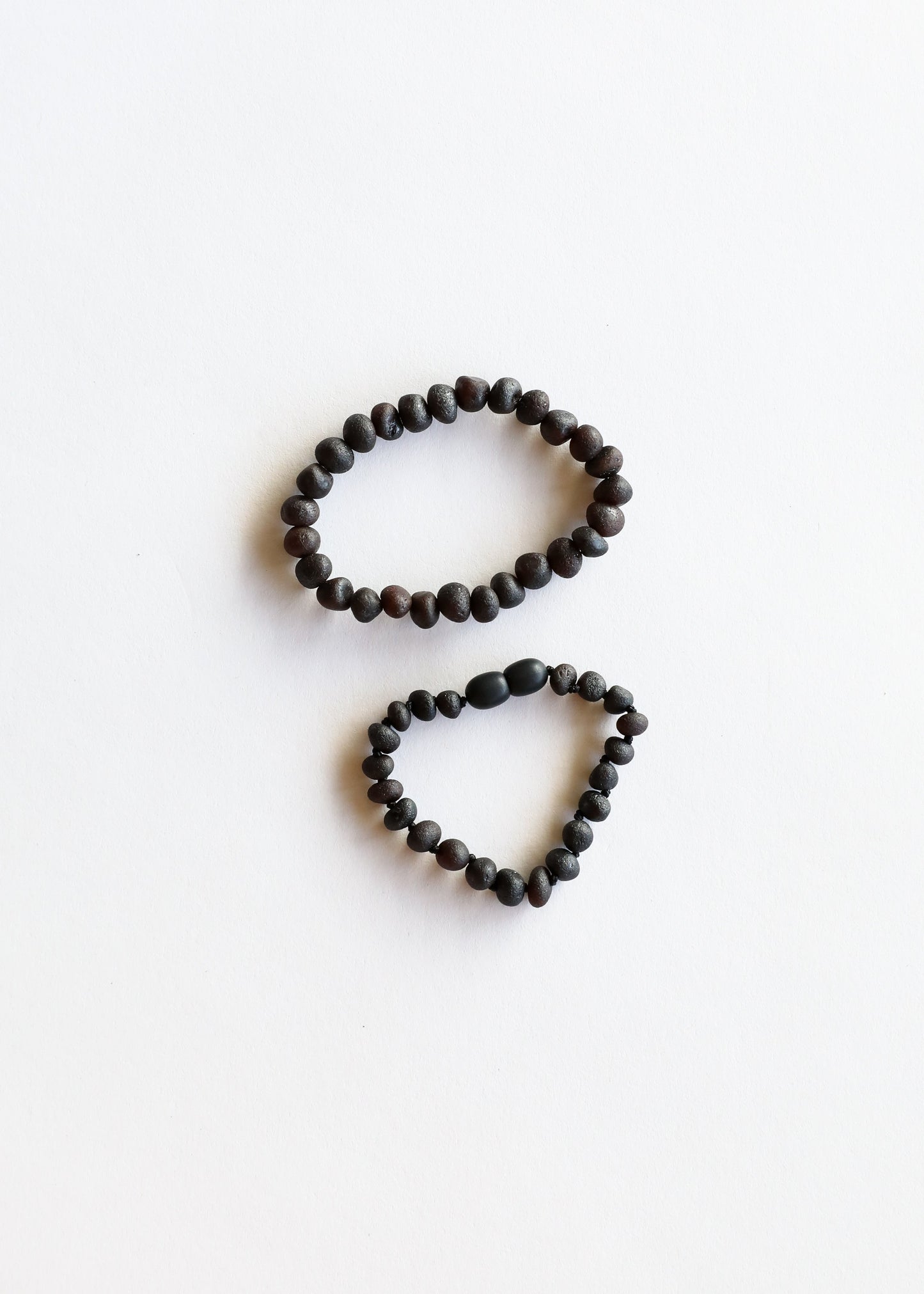 Raw Black Baltic Sea Amber Bracelet or Anklet