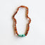 Raw Cognac Baltic Amber + Raw Amazonite || Necklace - Korvel