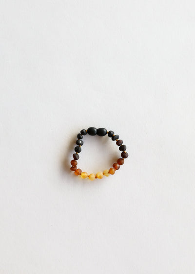 Tobillo o Pulsera de Ámbar Báltico Ombre Crudo