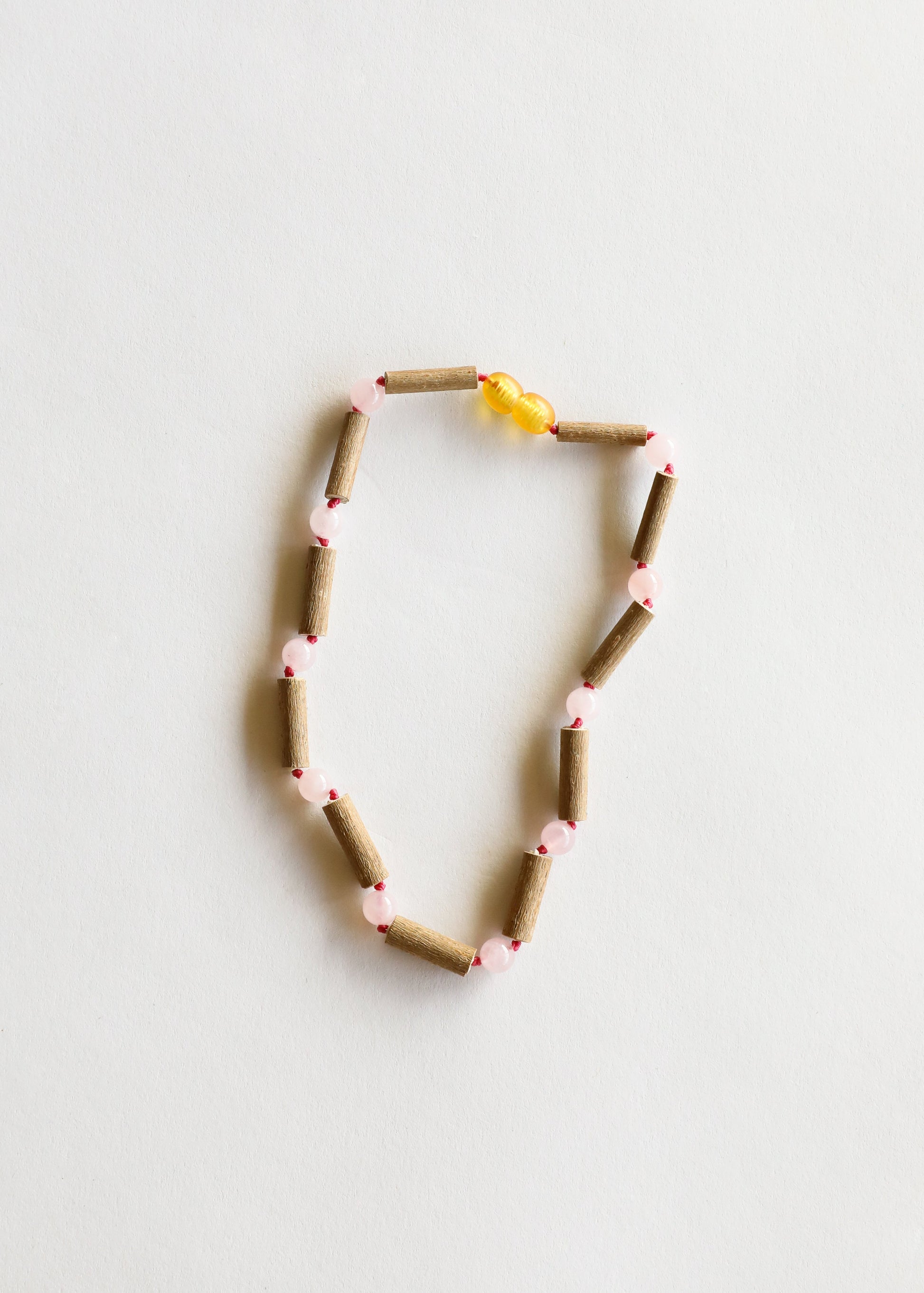 Hazelwood + Rose Quartz || Beaded Necklace - Korvel