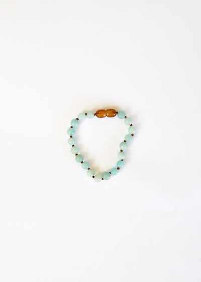 Pure Gemstone Amazonite Anklet or Bracelet