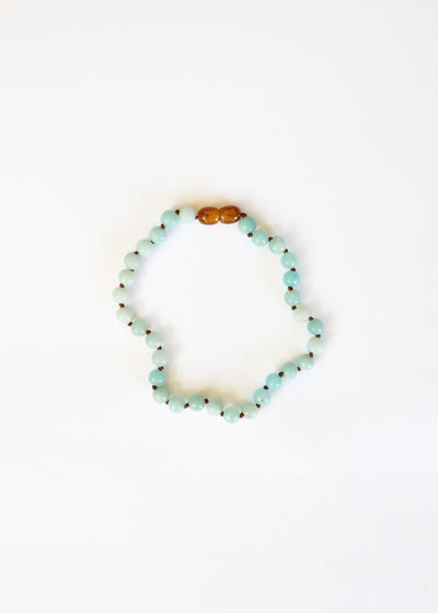 Pure Gemstone Amazonite Anklet or Bracelet