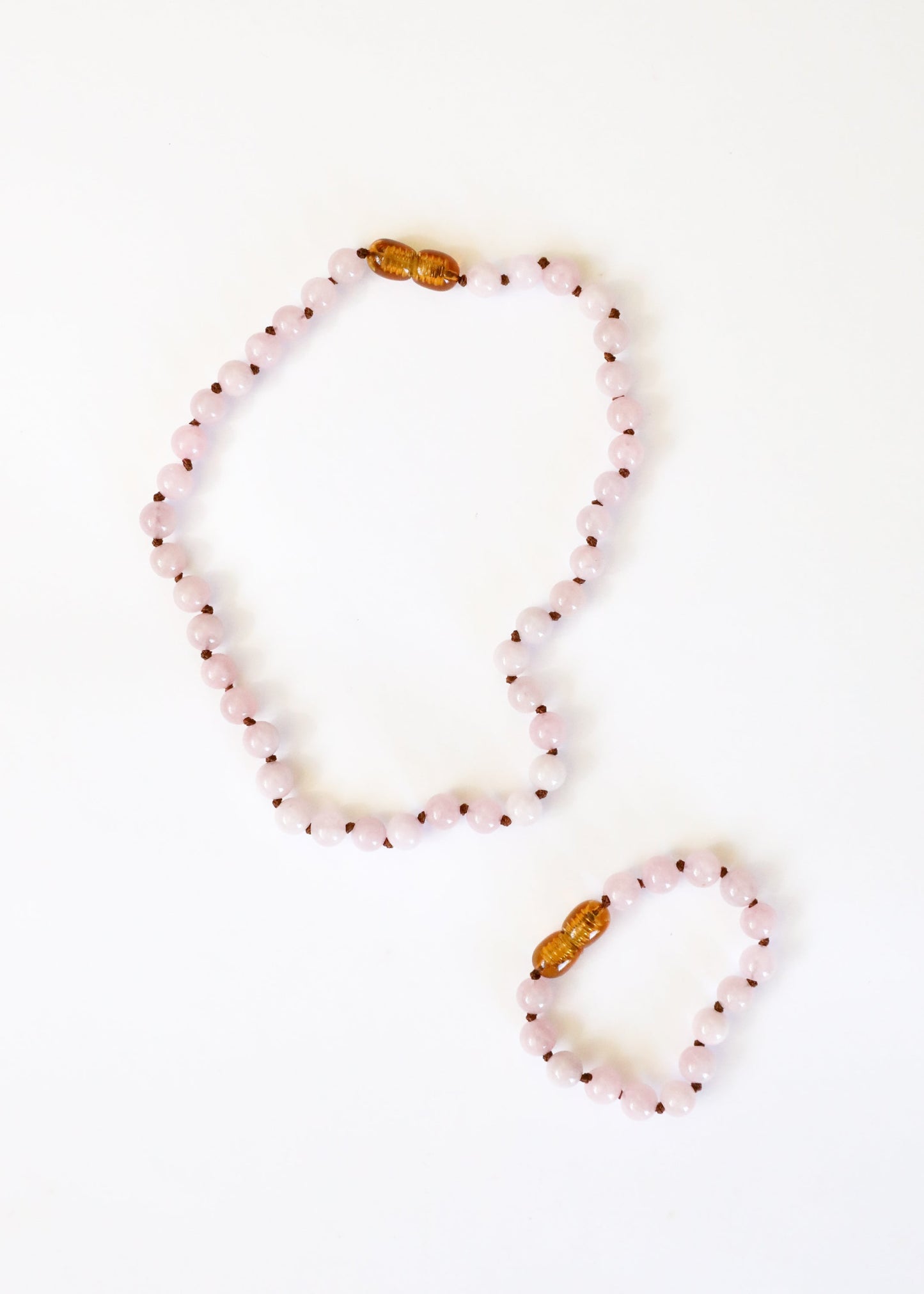 Pure Gemstone Natural Rose Quartz Beaded Necklace