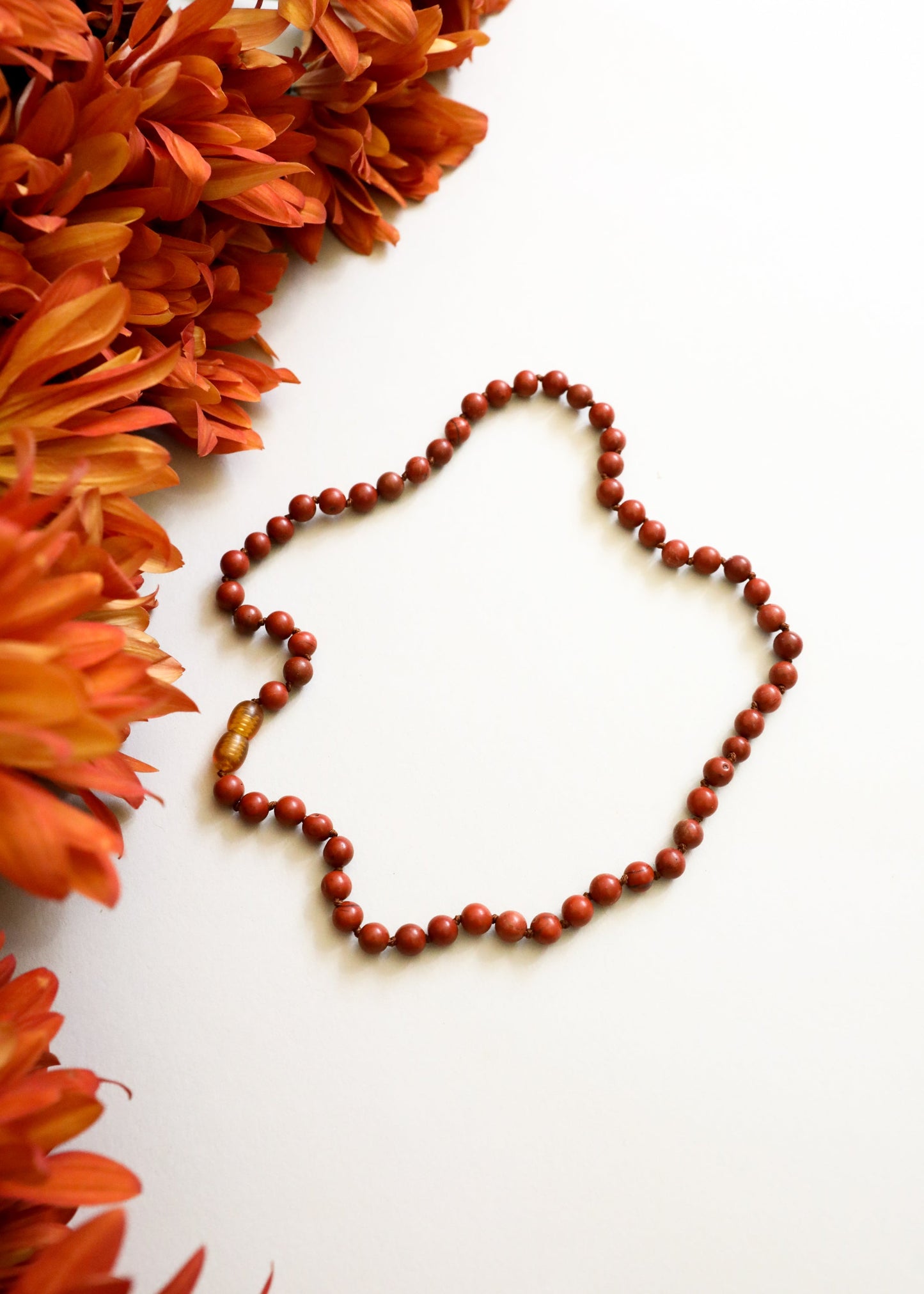 Collar de Jaspe Rojo de Piedra Pura