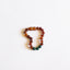 Bracelet ou anklet en ambre baltique cognac brut et malachite