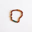 Bracelet ou anklet en ambre baltique cognac brut et malachite