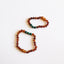 Bracelet ou anklet en ambre baltique cognac brut et malachite