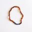 Collar de Ámbar Báltico Cognac Crudo y Piedra Lapis