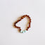 Tobillera o pulsera de ámbar báltico crudo y amazonita