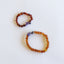 Raw Cognac Baltic Amber & Amethyst Bracelet Set