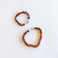 Conjunto de Pulseras de Ámbar Báltico Cognac Crudo y Cristales de Chakra