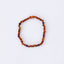 Collar con halo de ámbar báltico cognac crudo y amatista