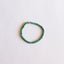 Bracelet en perles élastique en turquoise naturel et or 14 carats