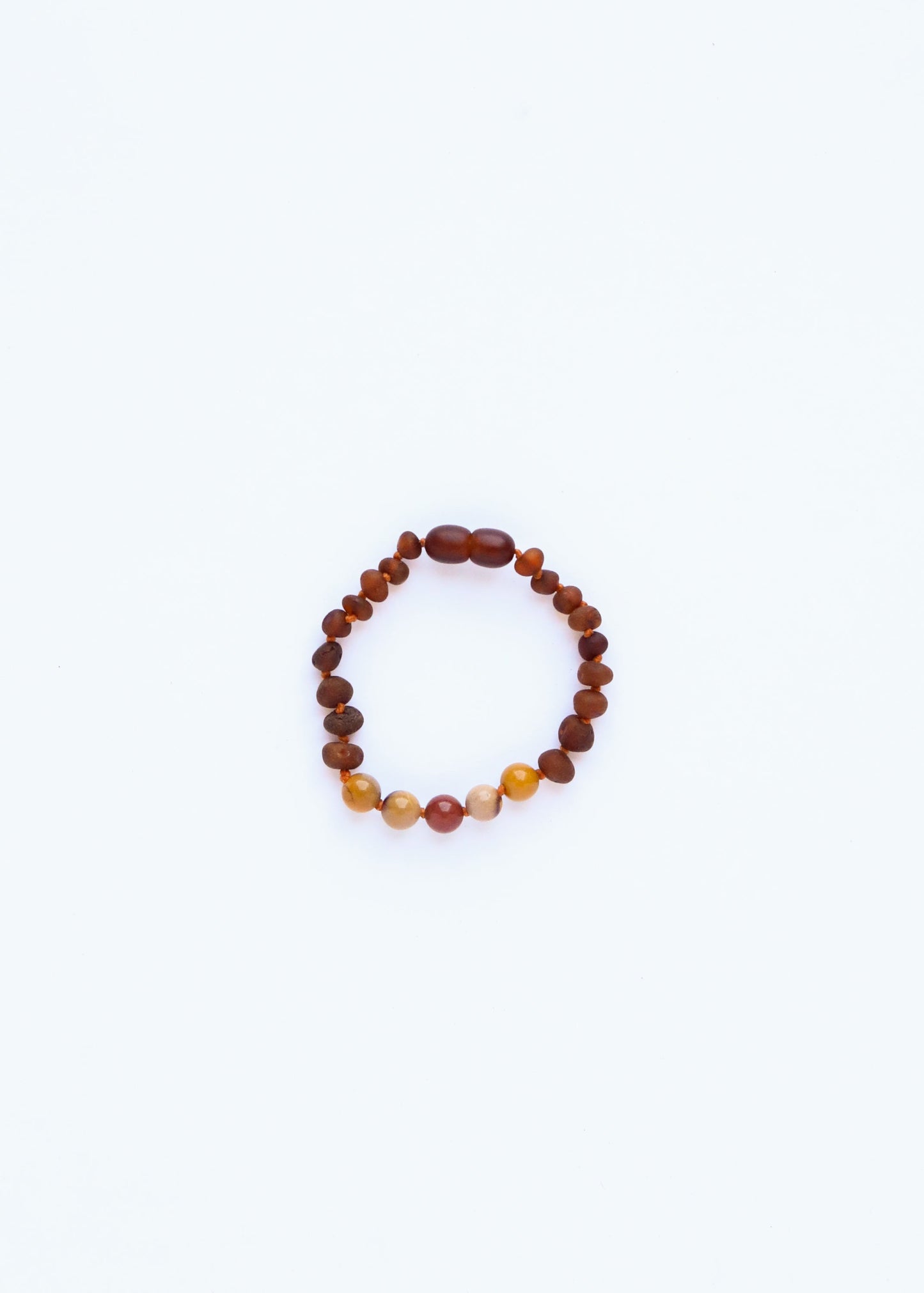 Raw Cognac Baltic Amber & Mookaite Jasper Bracelet/Anklet