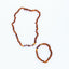 Bracelet élastique en ambre baltique cognac brut et jaspe mookaite