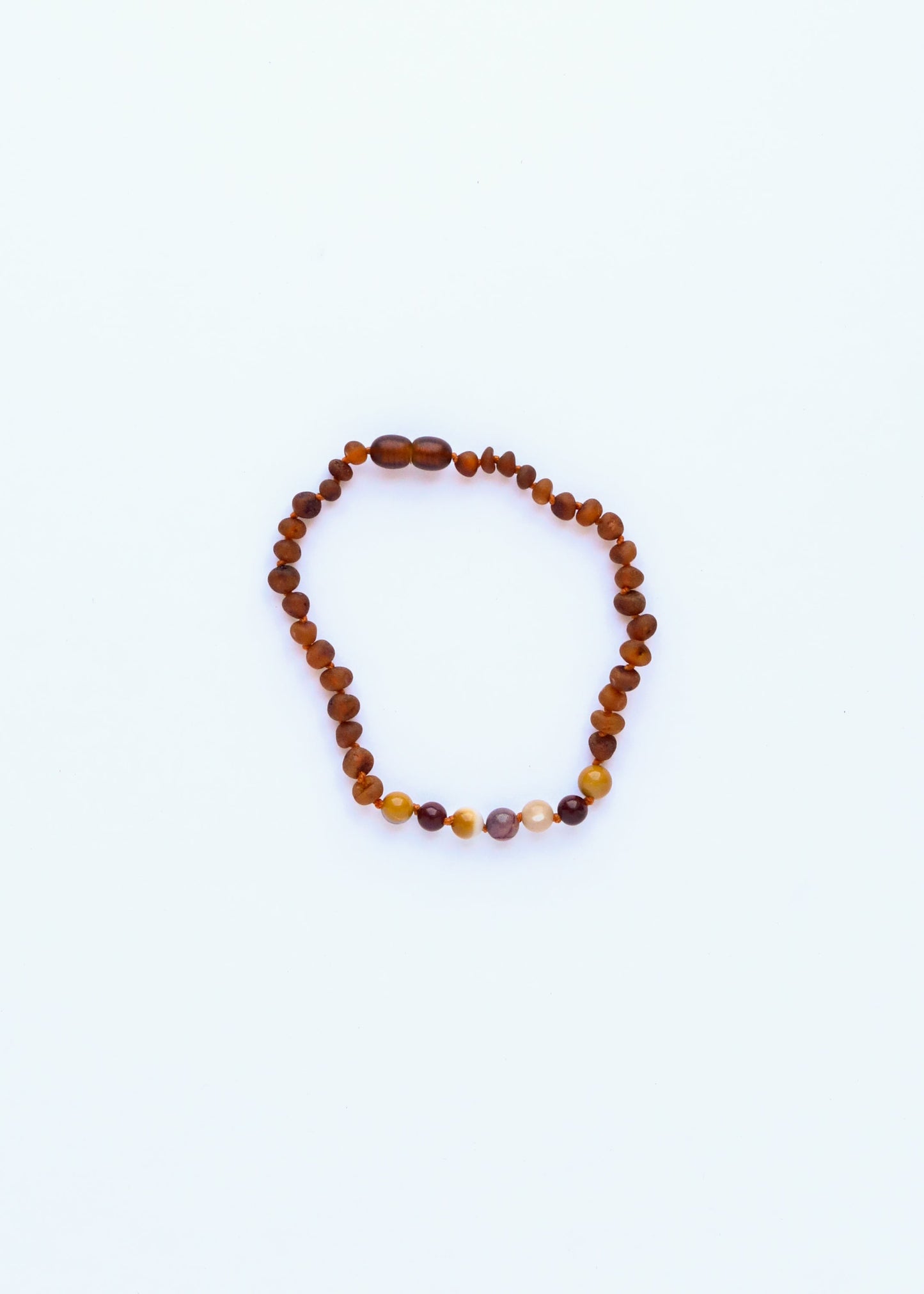 Raw Cognac Baltic Amber & Mookaite Jasper Bracelet/Anklet
