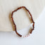 Ensemble de collier en ambre baltique cognac brut et quartz rose