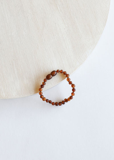 Raw Cognac Baltic Amber || Anklet or Bracelet - Korvel