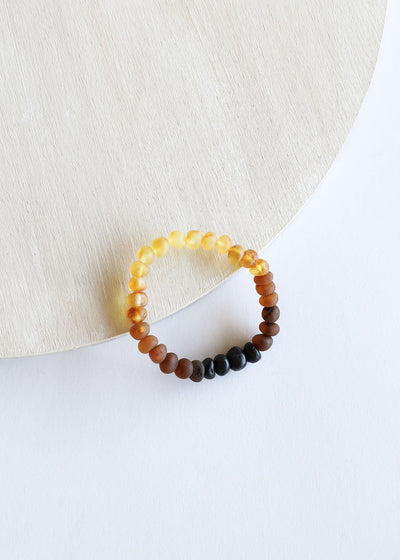 Pulsera de Ámbar Báltico Crudo Ombrè para Adultos