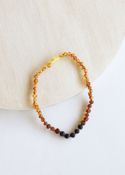 Raw Ombre Baltic Amber + Lava || Necklace - Korvel
