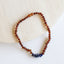 Collier en Ambre Baltique Cognac Brut et Lapis