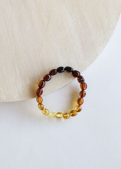 Pulsera de Ámbar del Mar Báltico Ombre Pulido