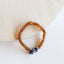 Pulsera de Adulto de Ámbar Báltico Cognac Crudo y Amatista