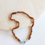 Raw Cognac Baltic Amber + Aquamarine || Necklace - Korvel