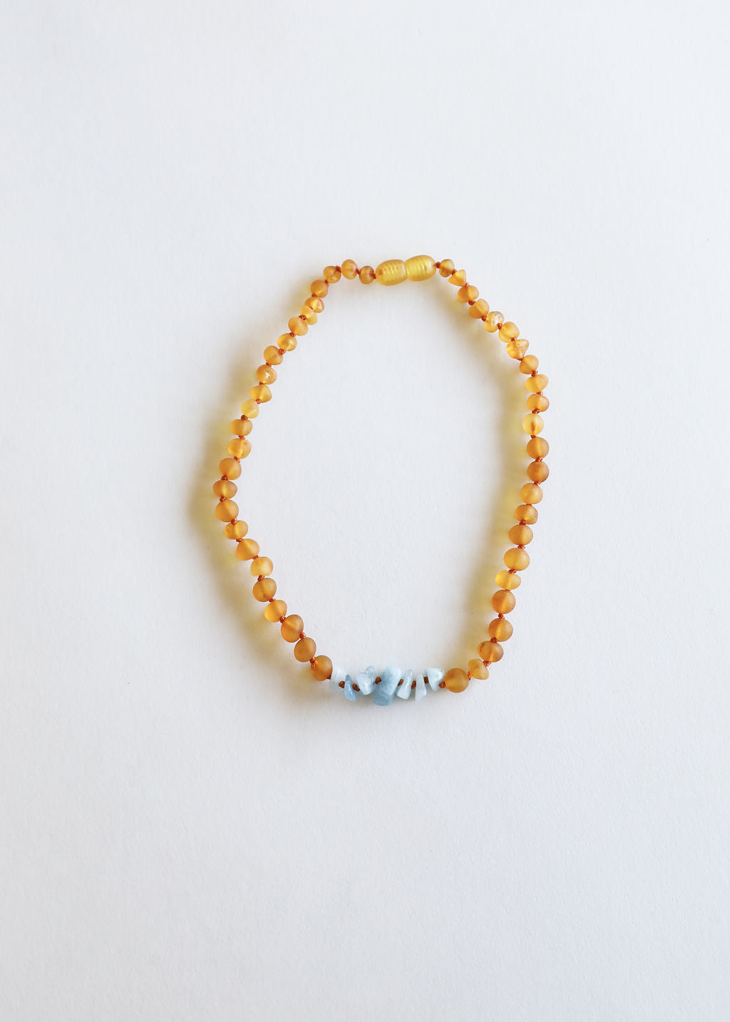 Raw Honey Baltic Amber + Aquamarine || Necklace - Korvel